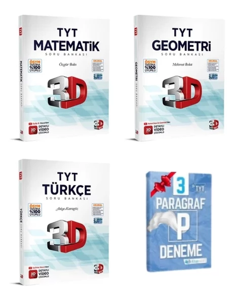 TYT Matematik Geometri ve Türkçe Soru Bankası Seti ürün görseli 1