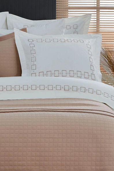 %100 Pamuk Danilo Nevresimli Pike Seti Çeyiz Seti (9 Parça) - 2