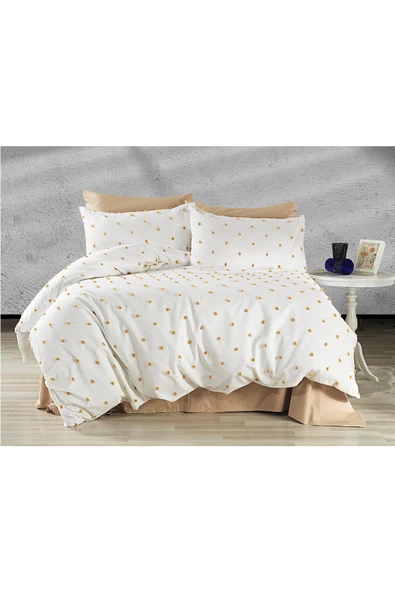 %100 Pamuk Paint Çift Kişilik Nevresim Takımı Seti (6 Parça) - 4