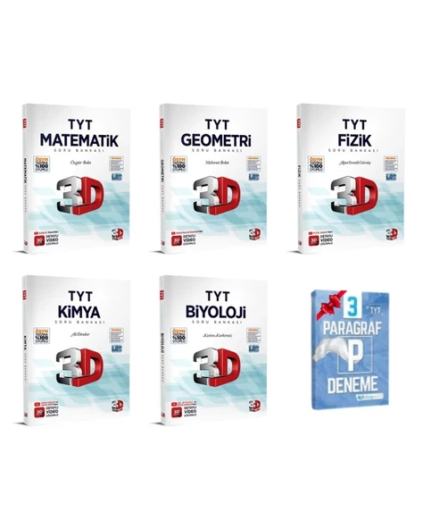 TYT Matematik Geometri Fizik Kimya Biyoloji Soru Bankası Set ürün görseli