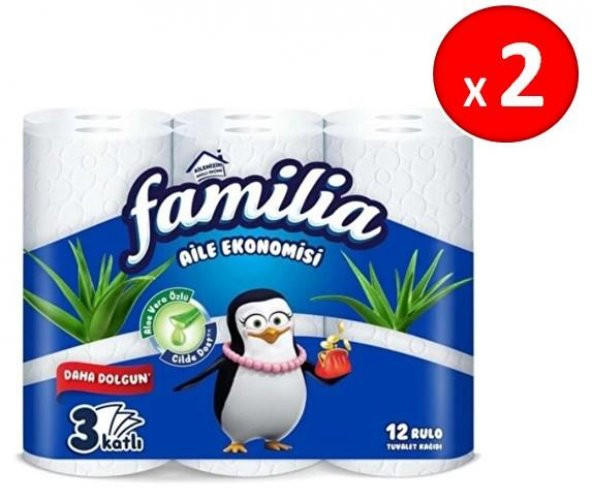 Familia 3 Katlı 12li Tuvalet Kağıdı x 2 Adet