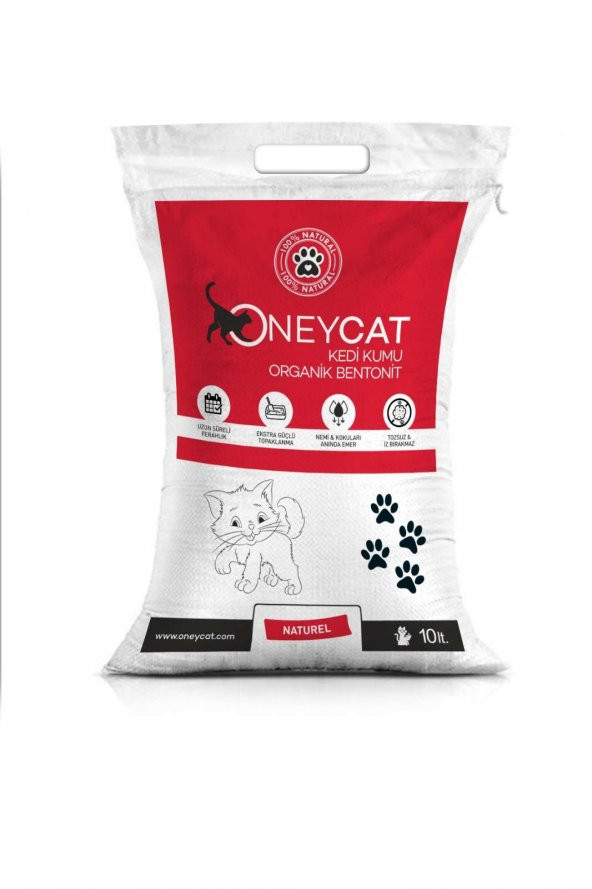 OneyCat Naturel Kokusuz 10Lt. İnce Taneli Topaklanan Kedi Kumu