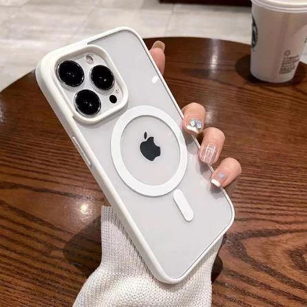 İphone 14 Pro Magsafe Uyumlu Mat Çerçeveli Telefon Kılıfı ürün görseli