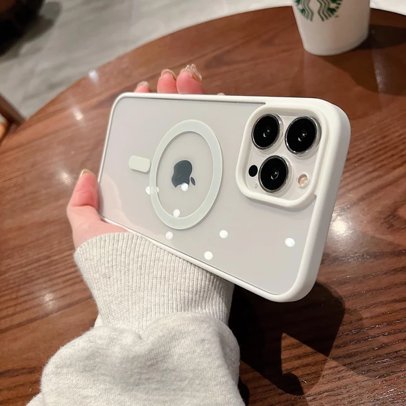 İphone 14 Pro Magsafe Uyumlu Mat Çerçeveli Telefon Kılıfı - Resim 10