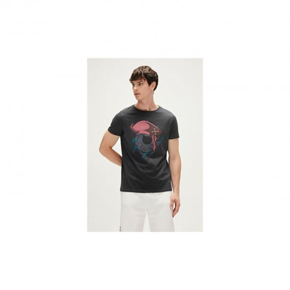 Bad Bear Pırate Erkek T-Shırt Gri Koyu 23.01.07.021 - Resim 4