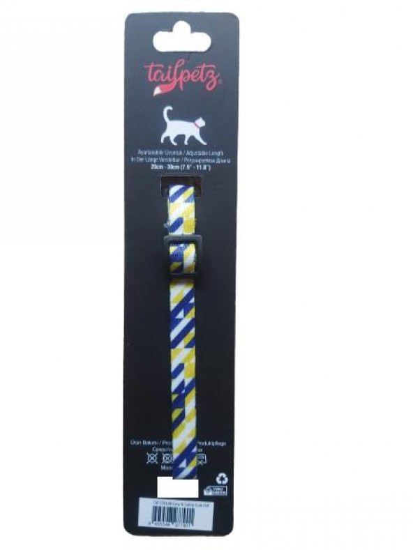 Tailpetz Cat Color Easy & Safety Lock Cut Ayarlanır Kedi Boyun Tasması - 2
