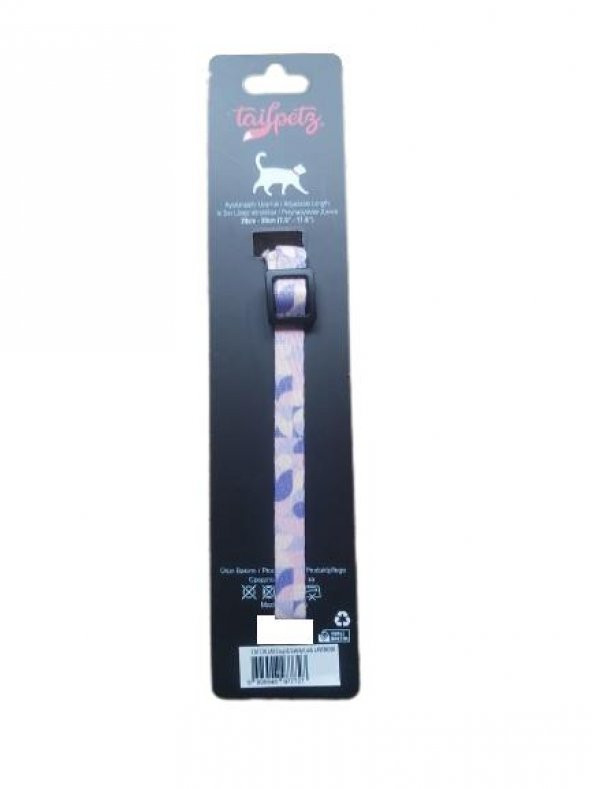 Tailpetz Cat Color Easy & Safety Lock Lavender Ayarlanır Kedi Boyun Tasması - 2