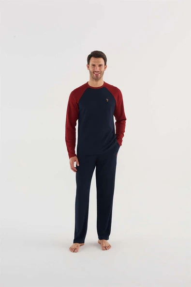 U.s Polo Assn 18633 Erkek Yuvarlak Yaka Uzun Kollu Pijama Takımı - 4