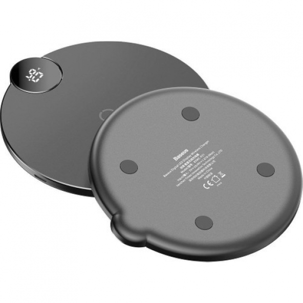 Baseus Digital Led Wireless Hızlı Şarj Cihazı Siyah - 3