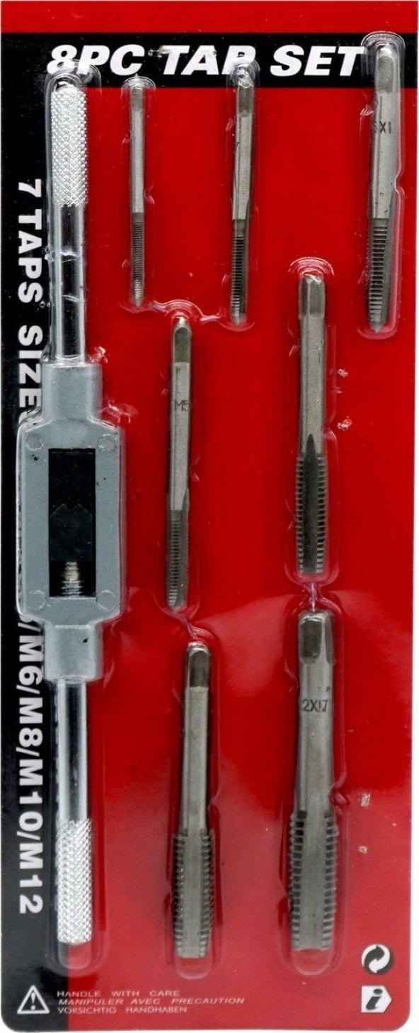 Tekli Kılavuz Seti Ve Kolu 8 Parça Kollu Kılavuz Seti Klavuz Seti Pafta Uçları - 4