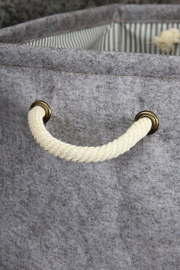 Çok Amaçlı Saklama Kutusu Çanta Keçe Kulplu Düzenleyici MEGA 36x26x25 - Resim 2