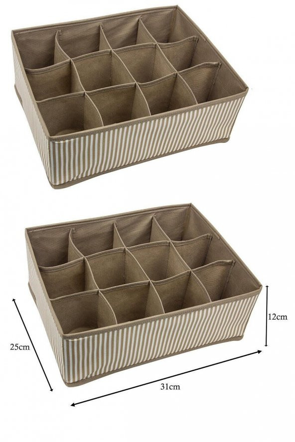 ÇEKMECE DÜZENLEYİCİ 31x25x12 cm KAHVE - 2