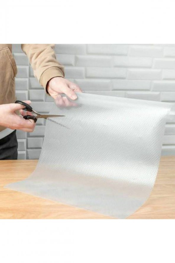 Raflık Kaymaz Dolap Içi Çekmece Raf Örtüsü Kaydırmaz | ŞEFFAF | 45 Cm x 5 Metre - 3
