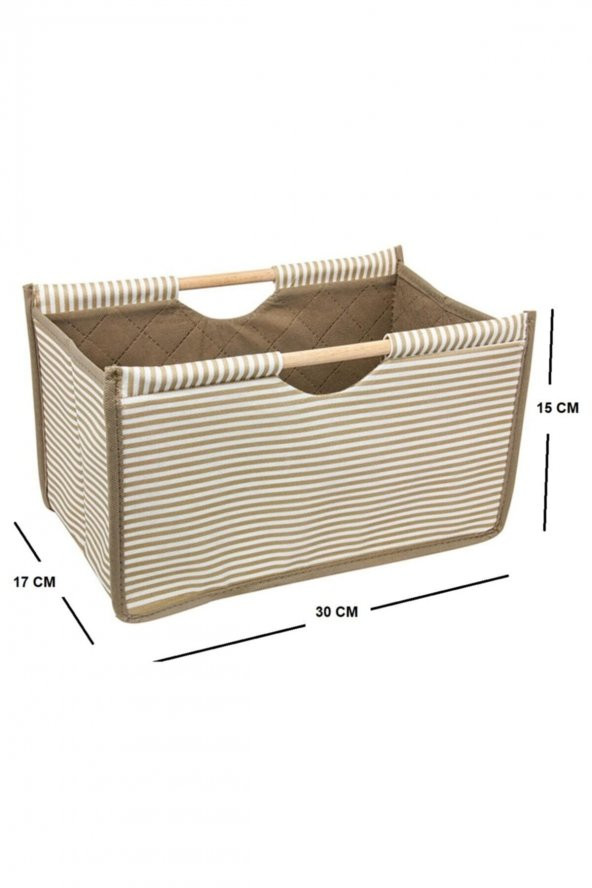 TAHTA SAPLI KUTU MİNİ 30x17x15 cm KAHVE - 2