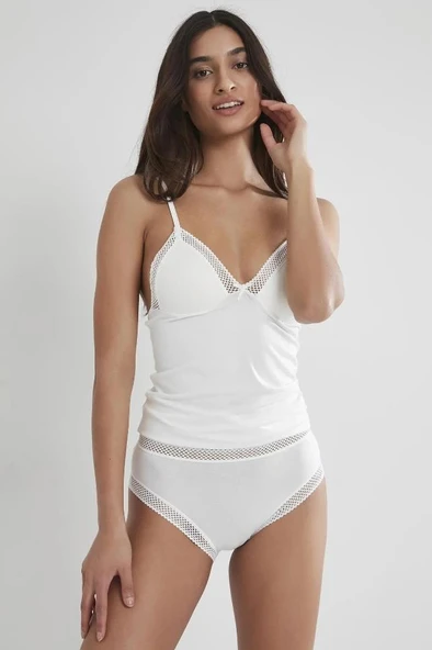 Pierre Cardin 305 Kadın Dantelli Penye Atlet Külot Kaşkorse Set - 3