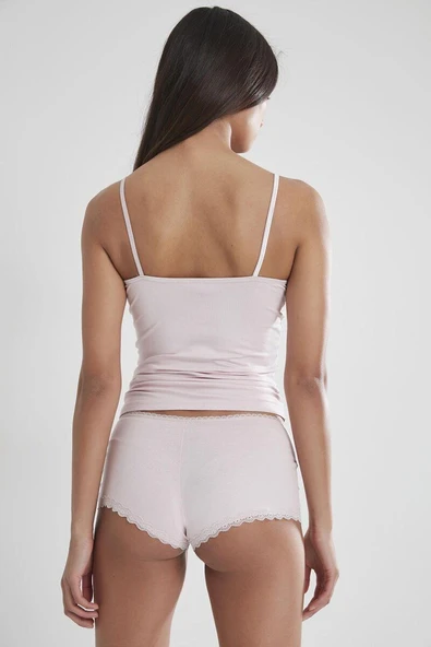 Pierre Cardin 361 Kadın Dantelli Penye Atlet Külot Kaşkorse Set - 9