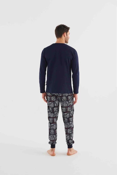 U.s Polo Assn 18634 Erkek Yuvarlak Yaka Uzun Kollu Pijama Takımı - 6