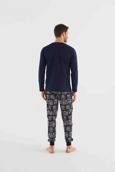 U.s Polo Assn 18634 Erkek Yuvarlak Yaka Uzun Kollu Pijama Takımı - 3