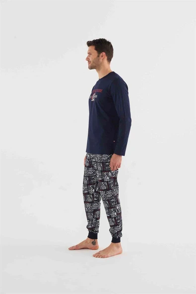 U.s Polo Assn 18634 Erkek Yuvarlak Yaka Uzun Kollu Pijama Takımı - 2