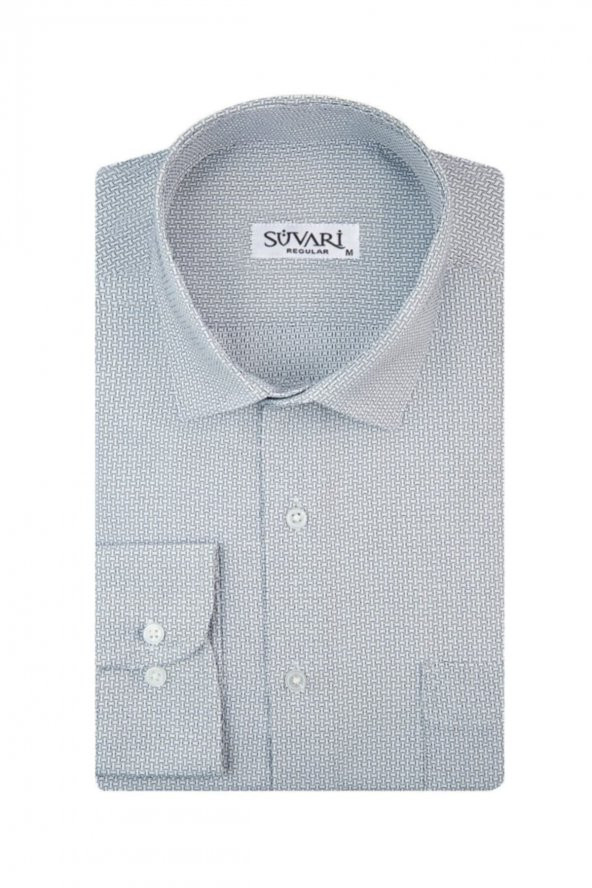 SÜVARİ Armür Desenli GRİ Erkek Gömlek ürün görseli