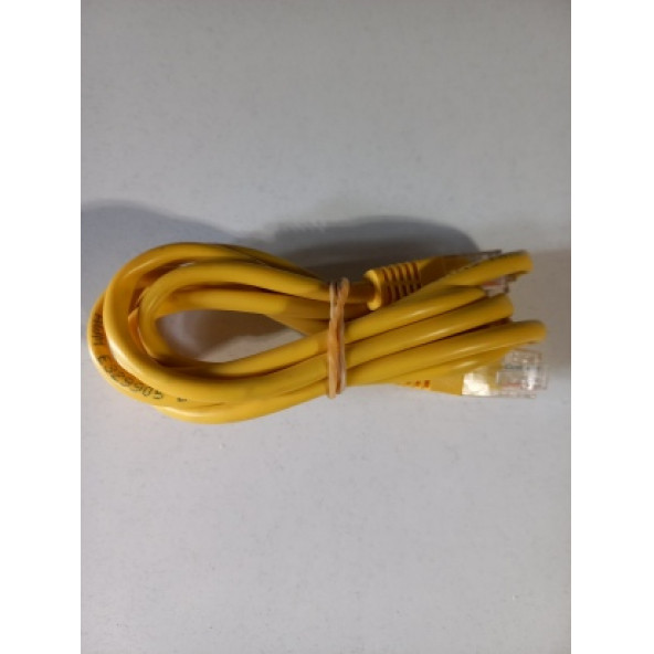 ASLANTİC ETHERNET CAT5 JACK 1M SARI RENK ORJINAL KABLO