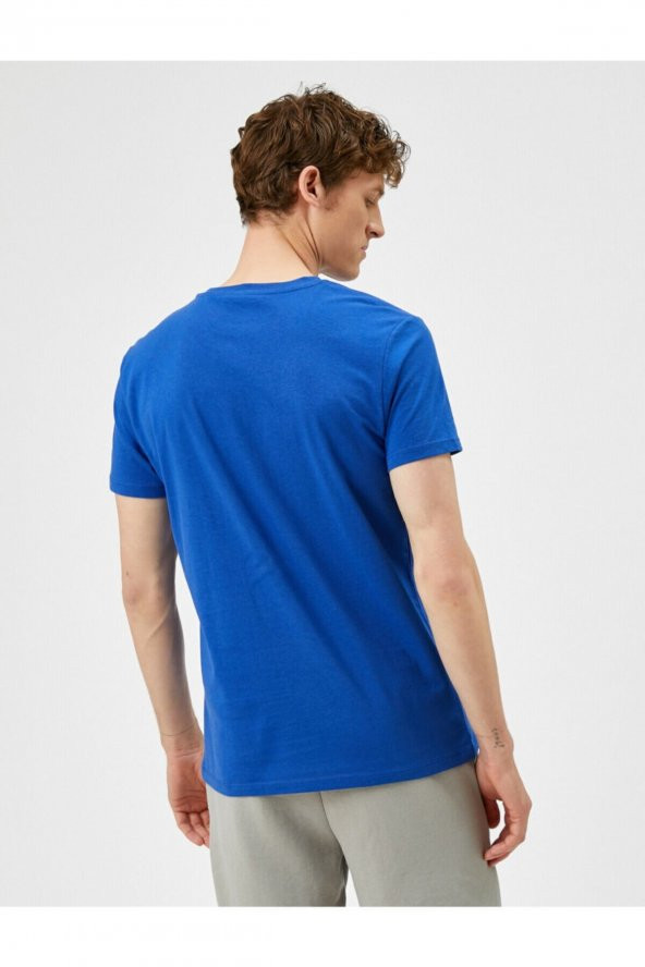 KOTON Erkek Lacivert T-Shirt - 4