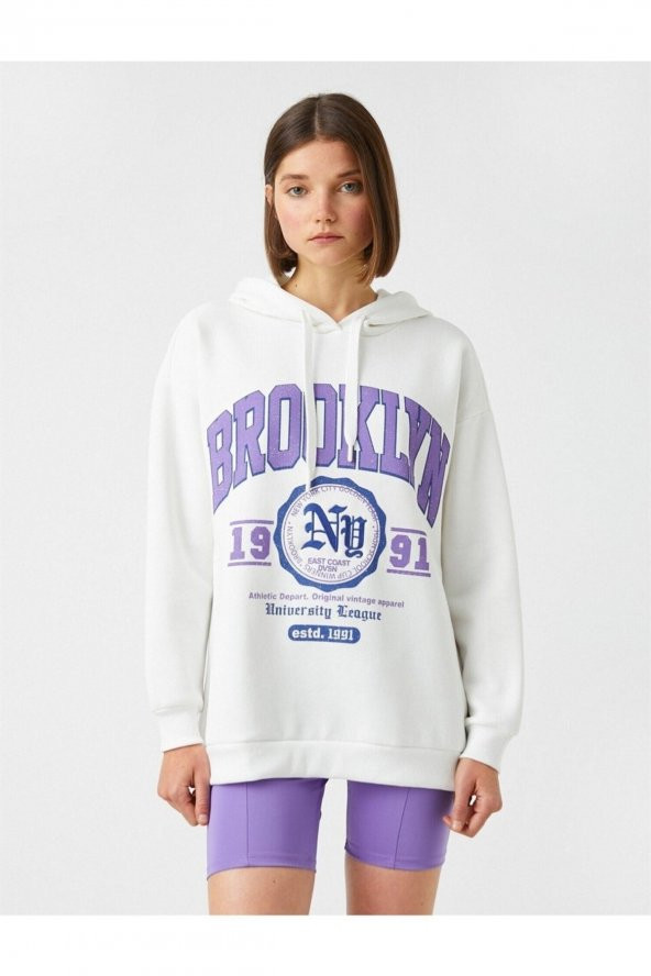 KOTON Kadın 3wal10064ık Sweat - Resim 3