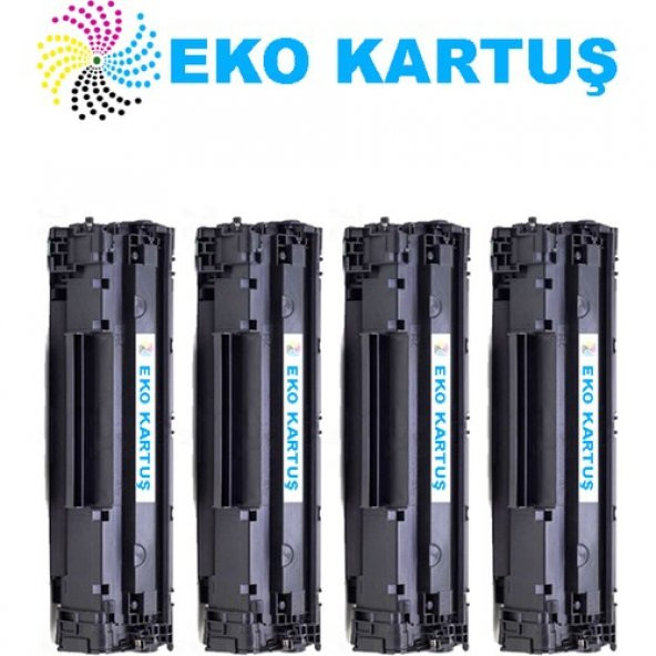 Eko Kartuş Canon CRG-712 LBP-3010 Ekonomik Avantajlı 4’lü Paket Muadil Toner Muadil Toner