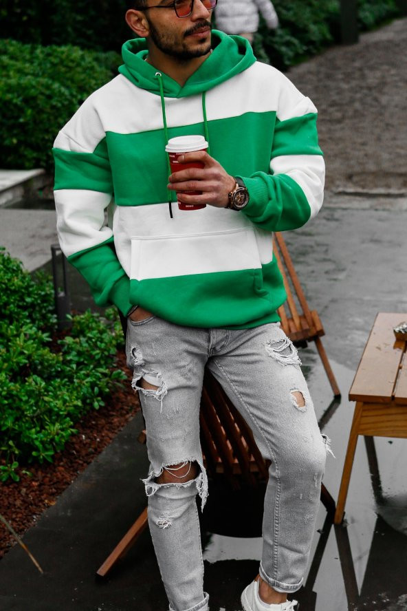 Kalın Kapüşonlu Sweatshirt - Resim 2