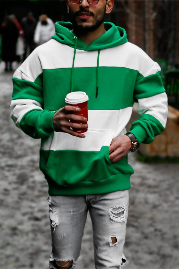 Kalın Kapüşonlu Sweatshirt - Resim 3