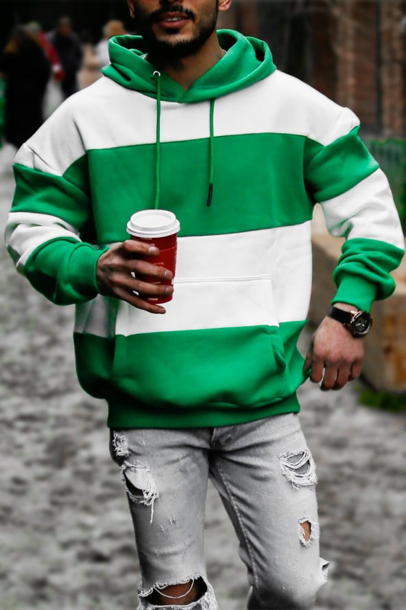 Kalın Kapüşonlu Sweatshirt - Resim 5