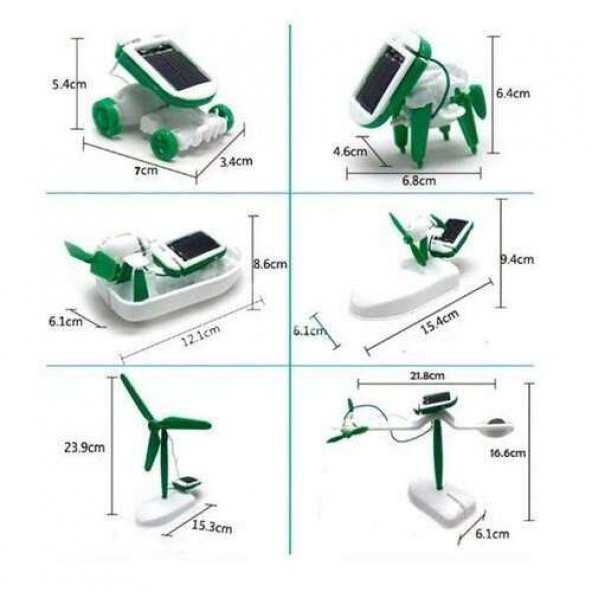 Güneş Enerjili Robot Oluşturma Seti Solar Kit (6 in 1) - 1