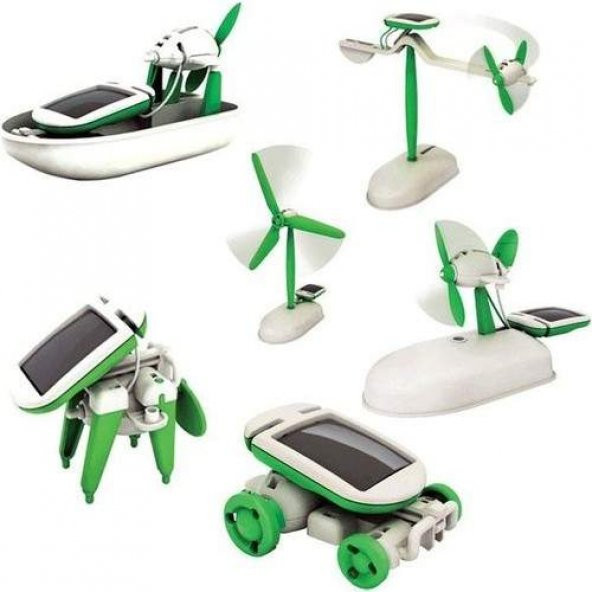 Güneş Enerjili Robot Oluşturma Seti Solar Kit (6 in 1) - 4
