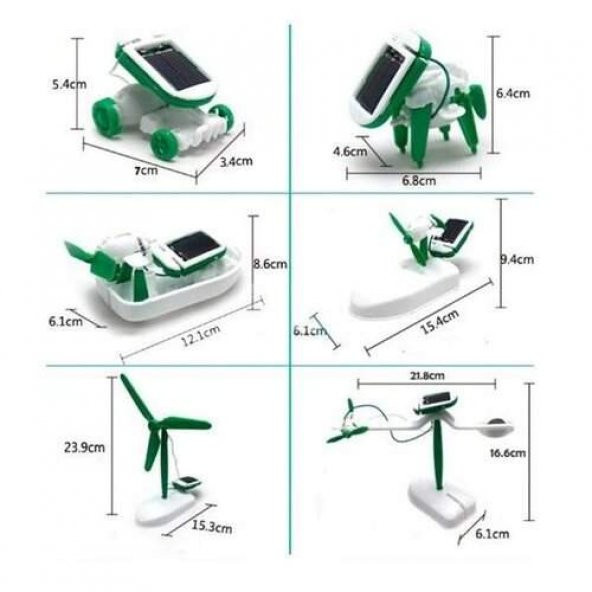 Güneş Enerjili Robot Oluşturma Seti Solar Kit (6 in 1) - 5