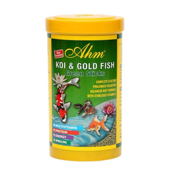 Ahm Koi Gold Fish Green Sticks 1000 Ml Skt:11/2025