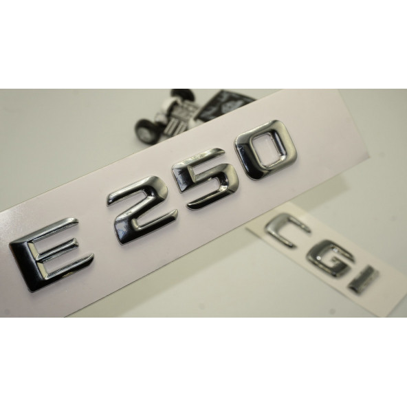 Benz E 250 CGi Bagaj Krom Metal 3M 3D Yazı Logo