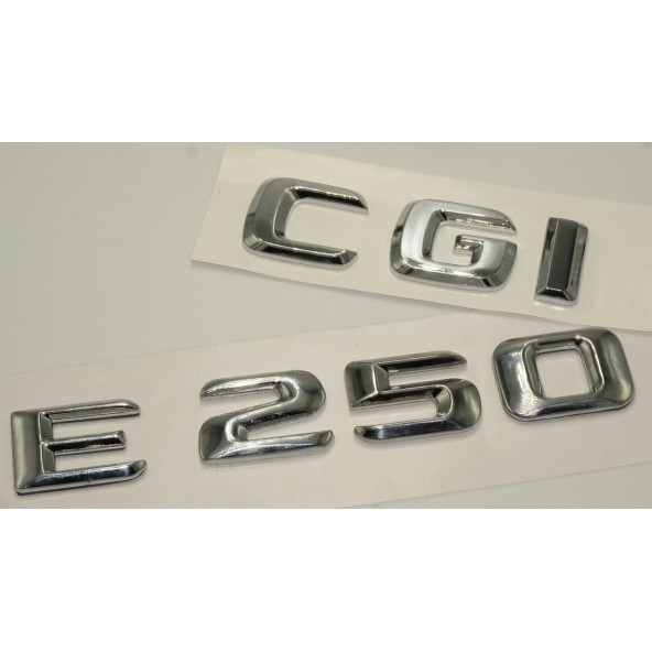 Benz E 250 CGi Bagaj Krom Metal 3M 3D Yazı Logo - Resim 3