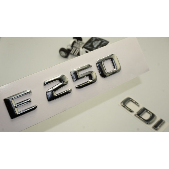 Benz E 250 CDi Bagaj Krom Metal 3M 3D Yazı Logo