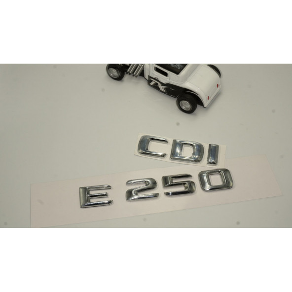 Benz E 250 CDi Bagaj Krom Metal 3M 3D Yazı Logo - 2
