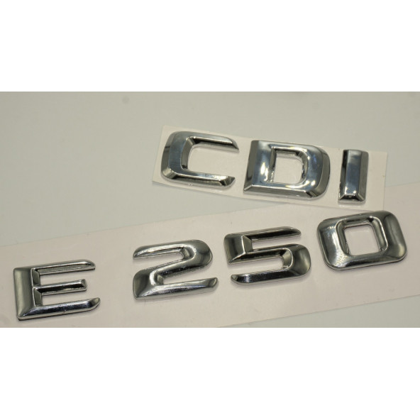 Benz E 250 CDi Bagaj Krom Metal 3M 3D Yazı Logo - 3