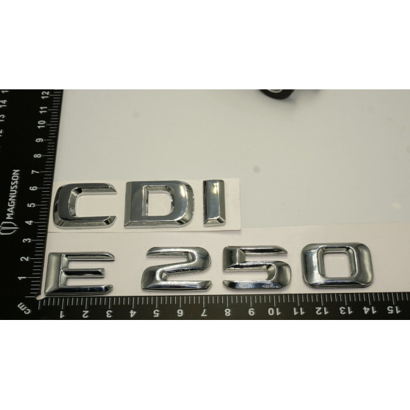 Benz E 250 CDi Bagaj Krom Metal 3M 3D Yazı Logo - 4