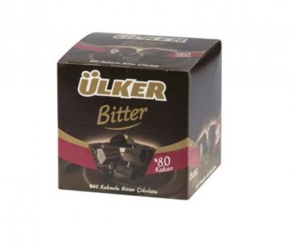 Ülker Çikolata Bitter %80 Kakao Kare 60 Gr x 6 Adet