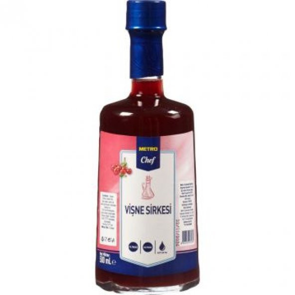 Metro Chef Vişne Sirkesi Cam 500 Ml