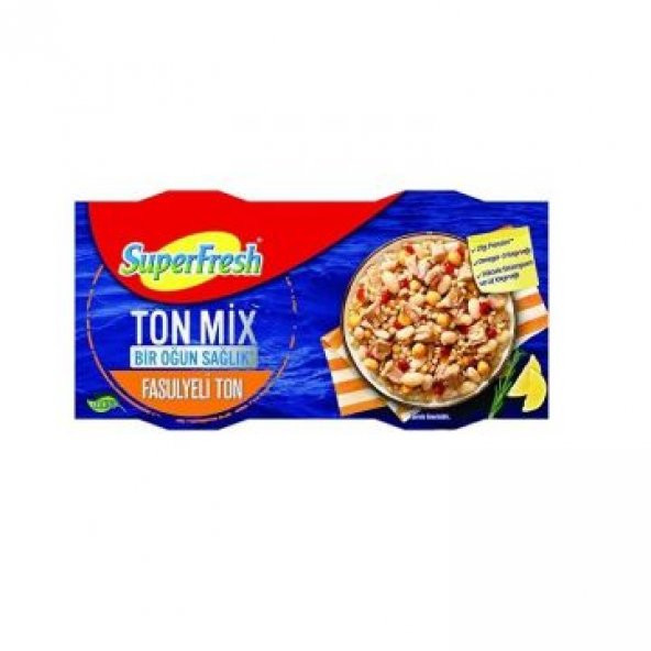 Superfresh Ton Balıklı Mix Fasulyeli 2 x 150 Gr