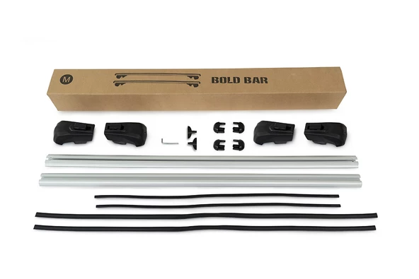 Audi A4 Bold Bar V2 Ara Atkı Gri 2 Parça 120cm 2008-2015 Arası - Resim 3