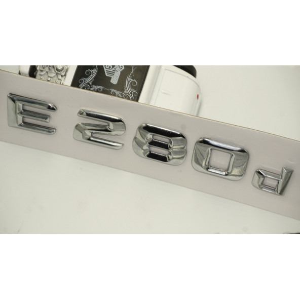 Benz E 280d Bagaj Krom Metal 3M 3D Yazı Logo - Resim 4