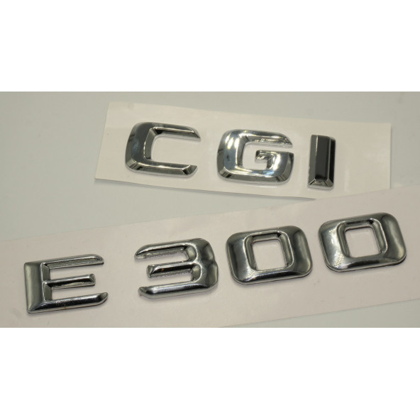 Benz E 300 CGi Bagaj Krom Metal 3M 3D Yazı Logo - Resim 3