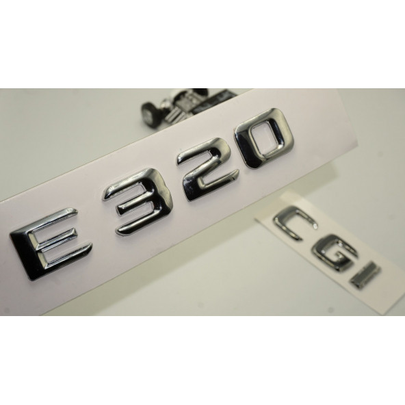 Benz E 320 CGi Bagaj Krom Metal 3M 3D Yazı Logo ürün görseli 1