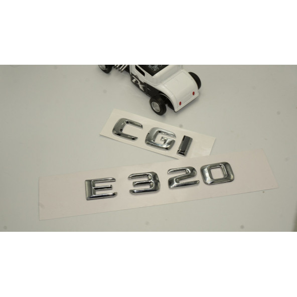 Benz E 320 CGi Bagaj Krom Metal 3M 3D Yazı Logo - Resim 2