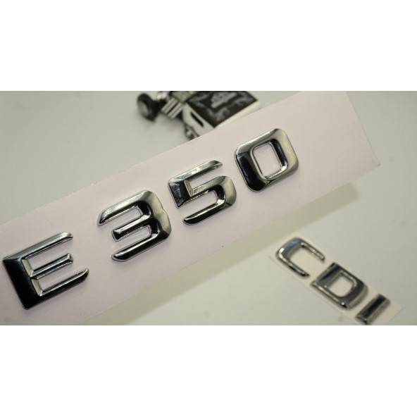 Benz E 350 CDi Bagaj Krom Metal 3M 3D Yazı Logo